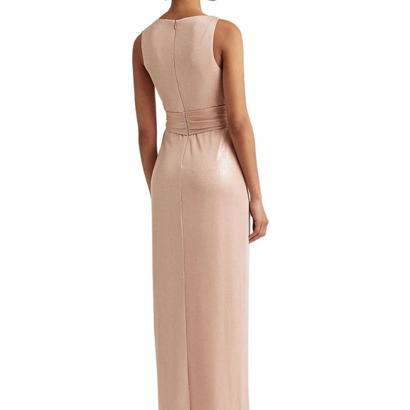 Lauren Ralph Lauren Foiled Jersey Sleeveless Gown - Picture 2 of 5